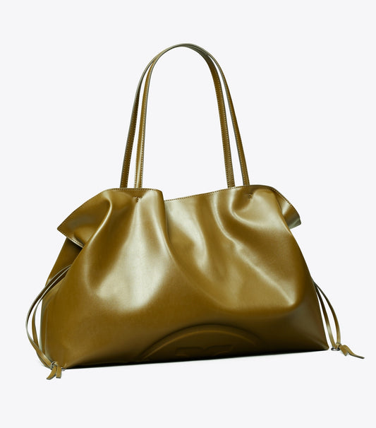 Tory Burch Ella natuura™ Drawstring Tote - Dark Olive
