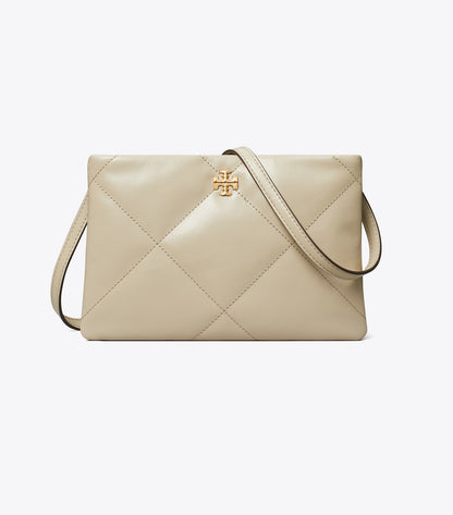 Tory Burch Kira Diamond Quilt Crossbody Bag - Light Stone