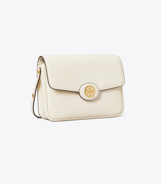 Tory Burch Robinson Spazzolato Shoulder Bag - Shea Butter