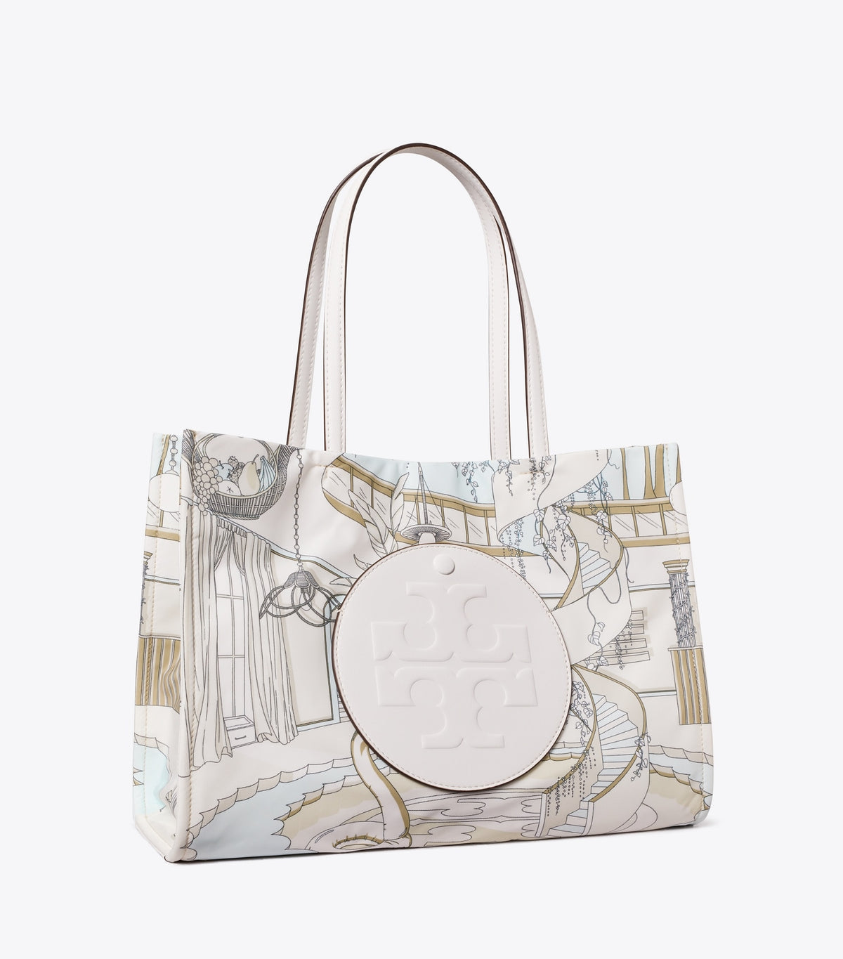 Tory Burch Small Ella Printed Tote - The Pool Beige