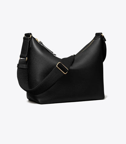 Tory Burch Leather Slouchy Crossbody - Black