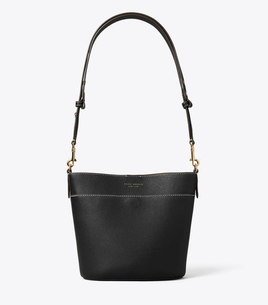 Tory Burch Leather Bucket Bag - Black