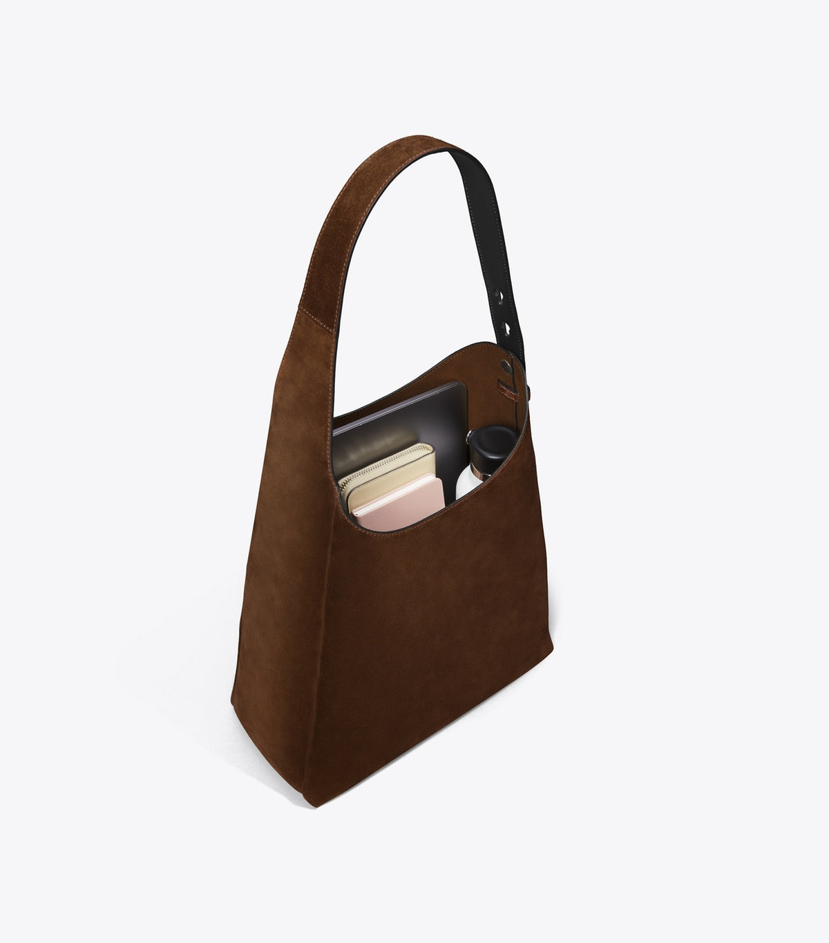 Tory Burch Suede Hobo Bag - Dark Cocoa