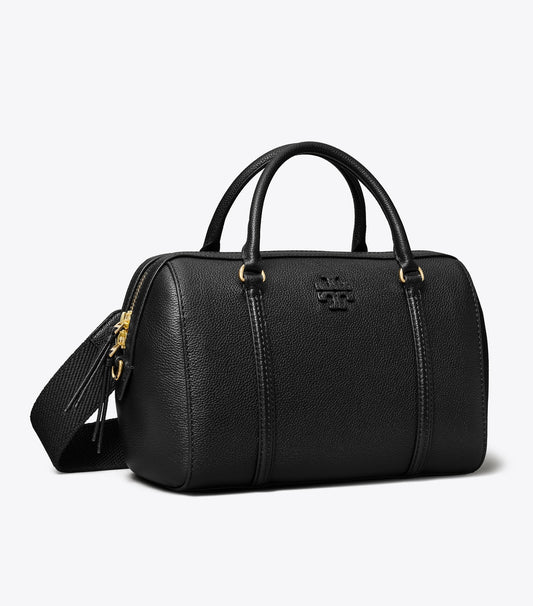 Tory Burch Pebbled Leather Satchel - Black
