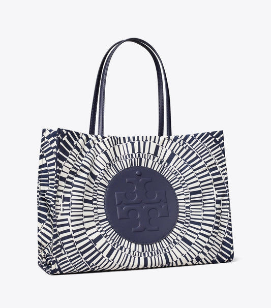 Tory Burch Ella Printed Tote - Navy Circle
