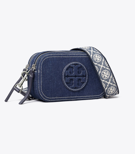 Tory Burch Mini Miller Denim Crossbody Bag - Royal Navy