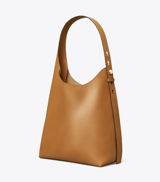 Tory Burch Leather Hobo Bag - Tiramisu