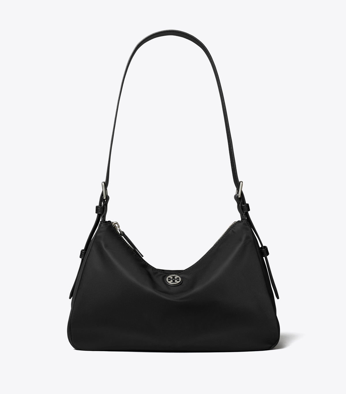 Tory Burch Small Nylon Zip-Top Shoulder Bag - Black