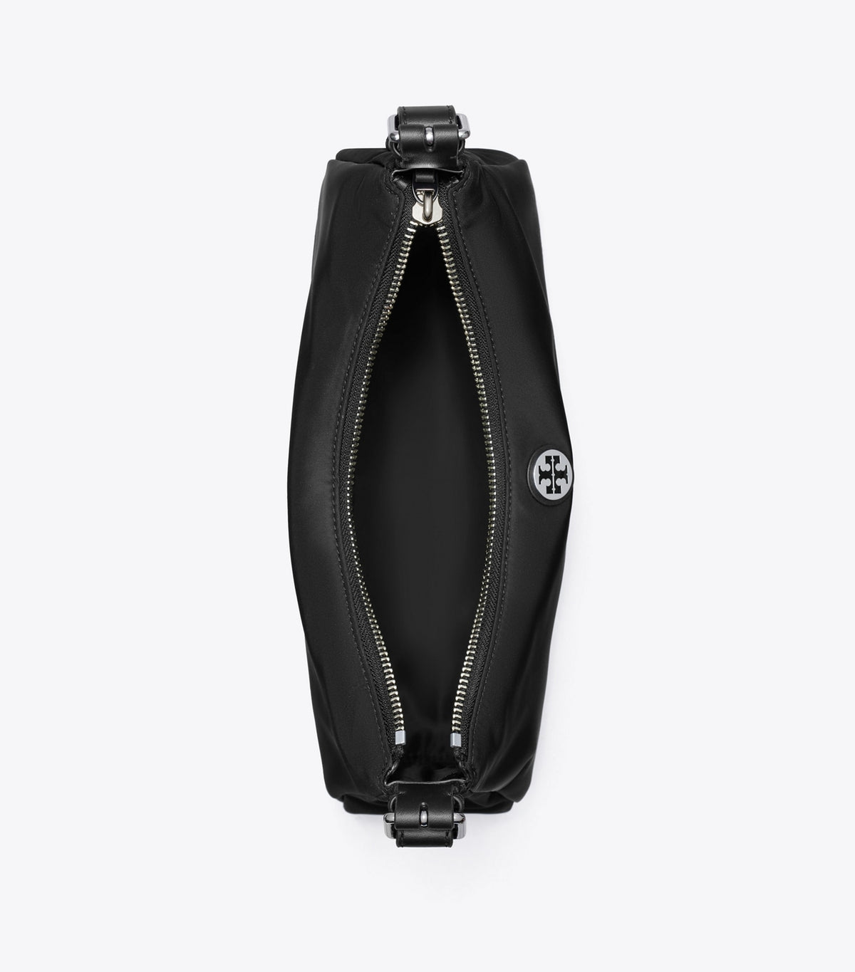 Tory Burch Small Nylon Zip-Top Shoulder Bag - Black