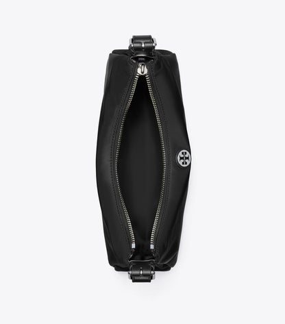 Tory Burch Small Nylon Zip-Top Shoulder Bag - Black