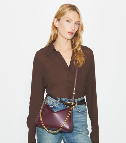 Tory Burch Small Perry Shoulder Bag - Dark Carmine