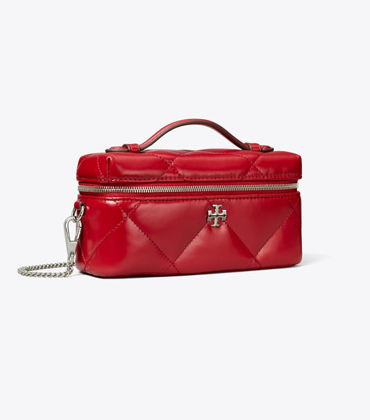 Tory Burch Kira Diamond Quilt East-West Vanity Case - Red