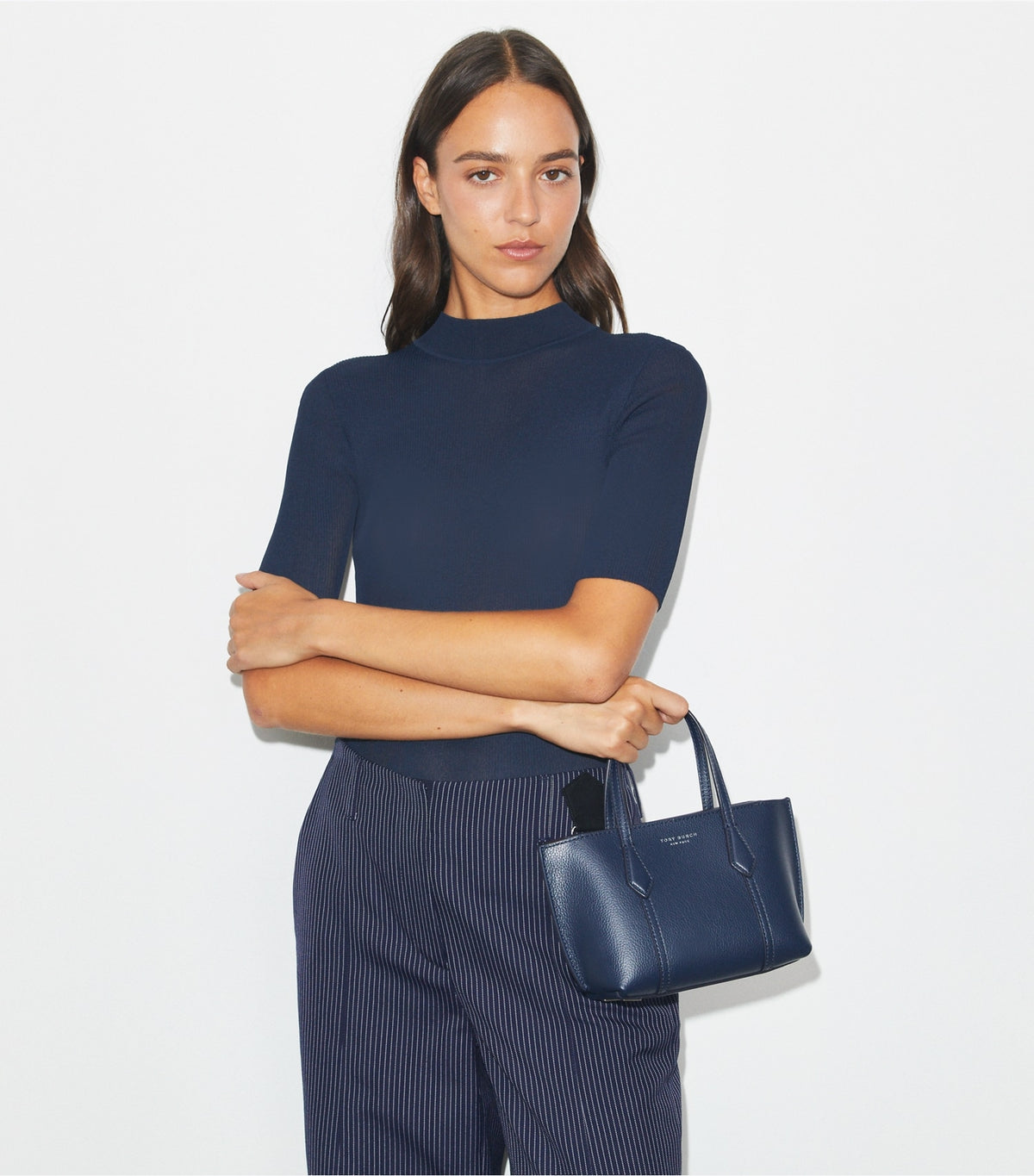 Tory Burch Mini Perry Tote - Dark Sky