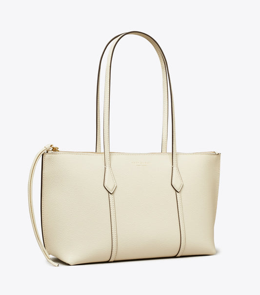 Tory Burch Small Perry Zip Tote - Warm White
