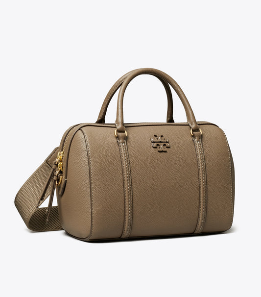 Tory Burch Pebbled Leather Satchel - Wild Mushroom