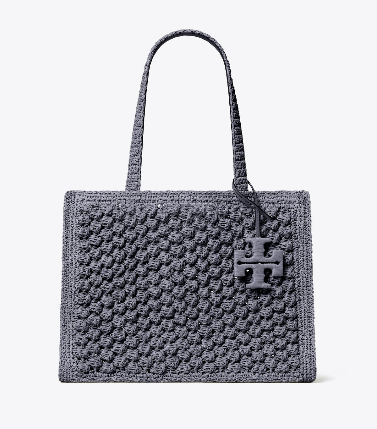 Tory Burch Small Ella Hand-Crocheted Popcorn Tote - Gray