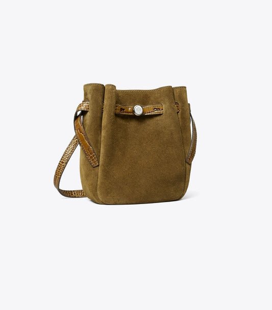 Tory Burch Small Suede Crossbody - Deep Olive