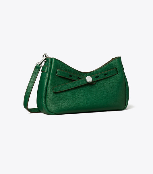 Tory Burch Romy Zip Top Crossbody - Dark Kale