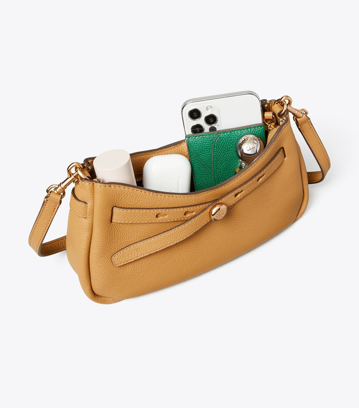 Tory Burch Romy Zip Top Crossbody - Dark Kale