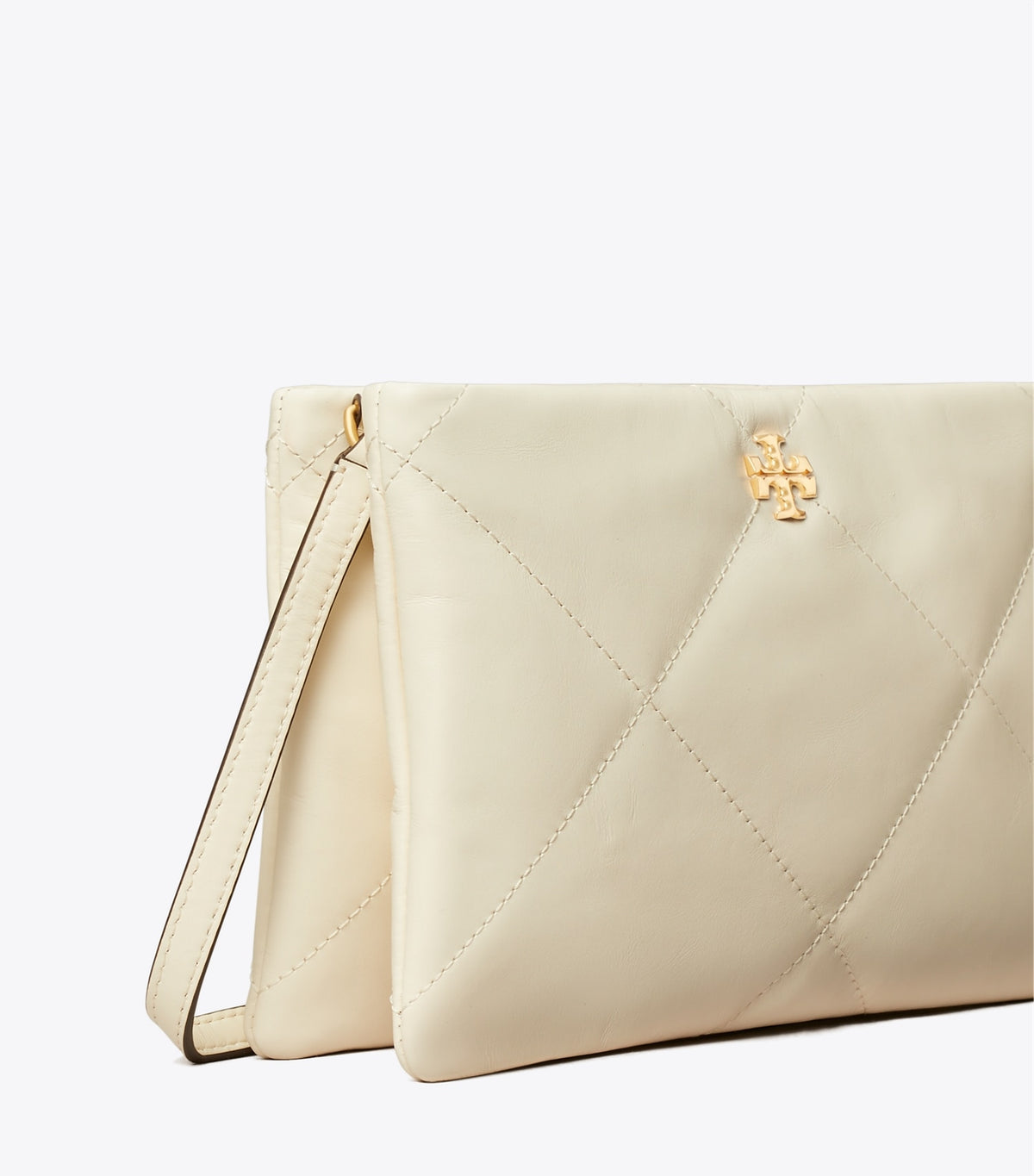 Tory Burch Kira Diamond Quilt Crossbody Bag - Warm White