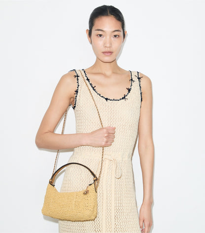 Tory Burch Fleming Crochet Pochette - Natural