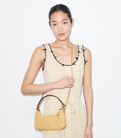 Tory Burch Fleming Crochet Pochette - Natural
