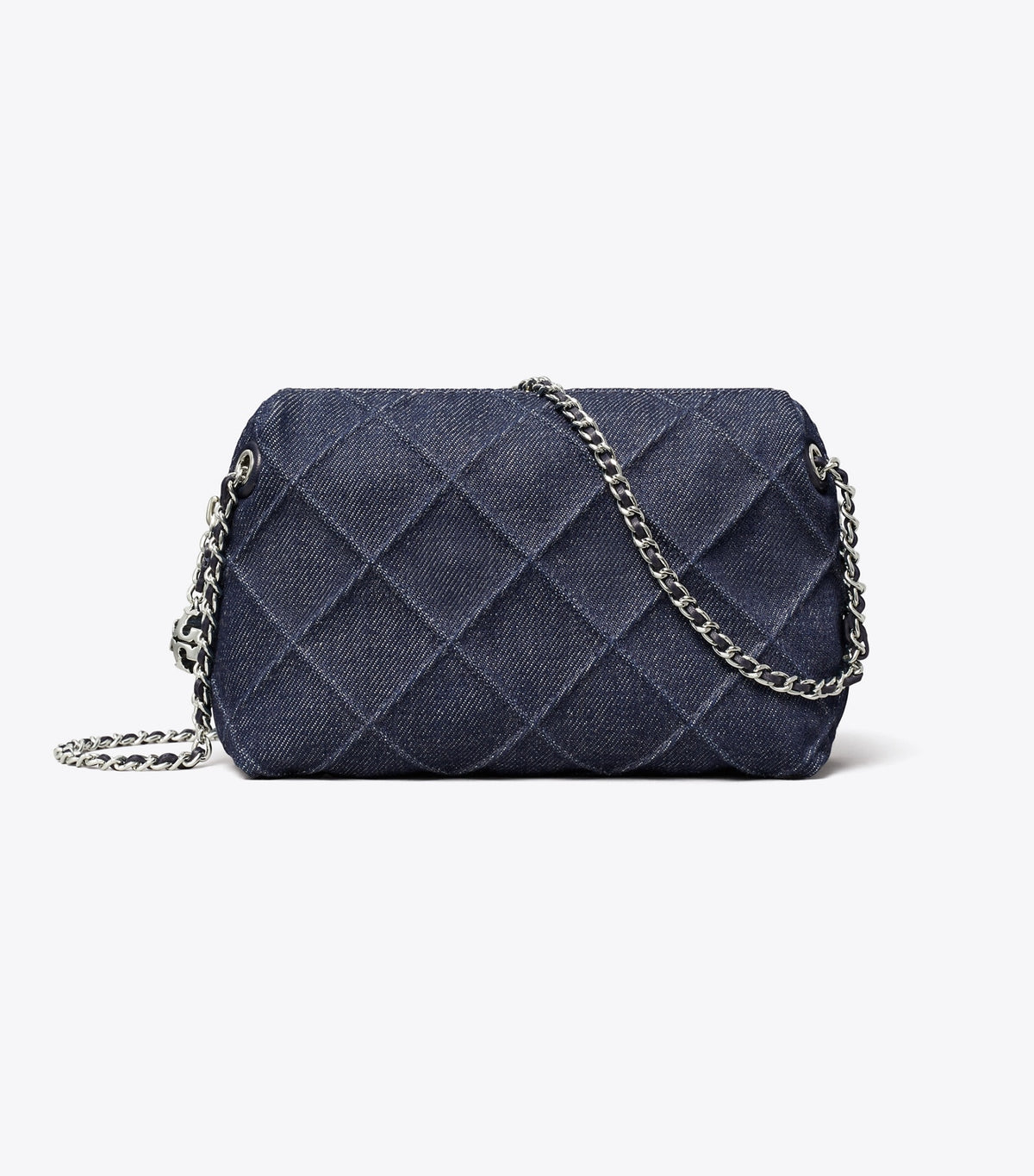 Tory Burch Fleming Denim Soft Crossbody Bag - Blue