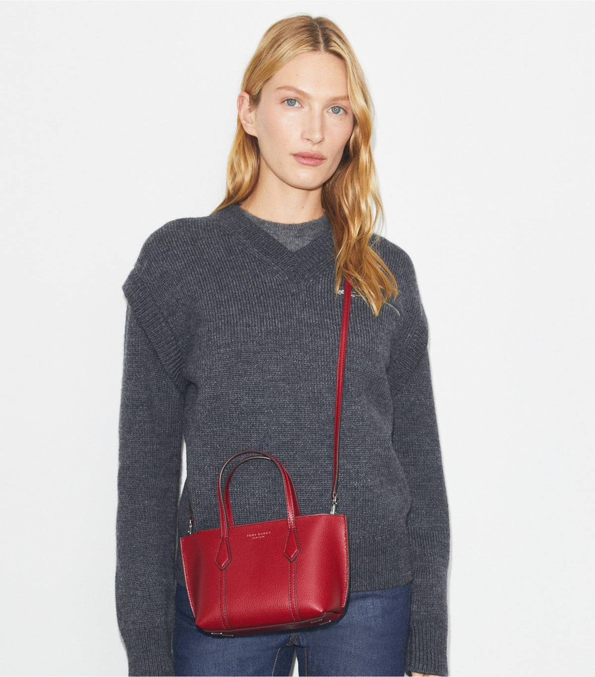 Tory Burch Mini Perry Tote - Bartlett Red
