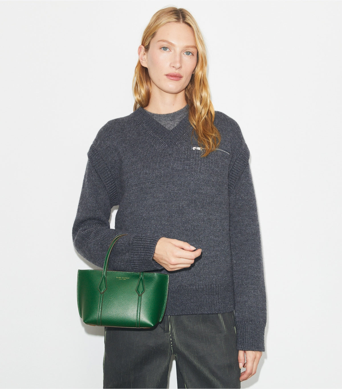 Tory Burch Mini Perry Tote - Dark Kale