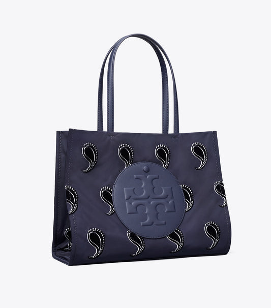 Tory Burch Small Ella Printed Tote - Medium Navy Pajama Print