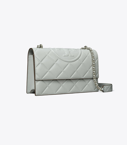 Tory Burch Small Fleming Shoulder Bag - Gray