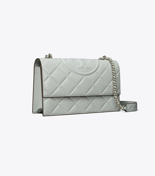 Tory Burch Small Fleming Shoulder Bag - Gray