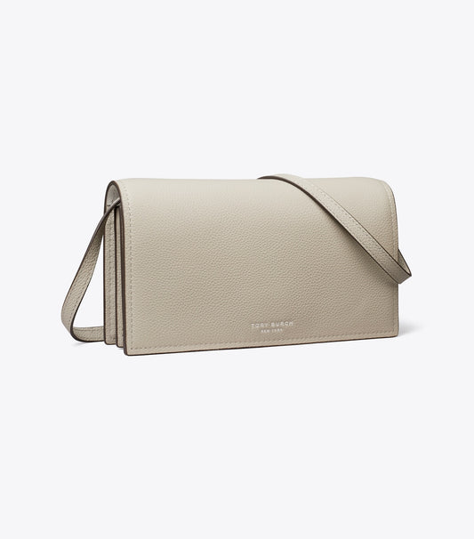 Tory Burch Perry Wallet Crossbody - Dove Gray