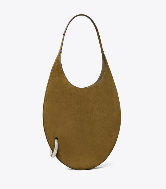 Tory Burch Pierced Suede Bag - Deep Olive
