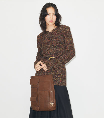 Tory Burch Multi-Pocket Tote - Swiss Coffee