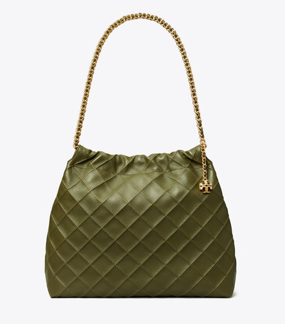 Tory Burch Fleming Soft Hobo Bag - Dark Olive