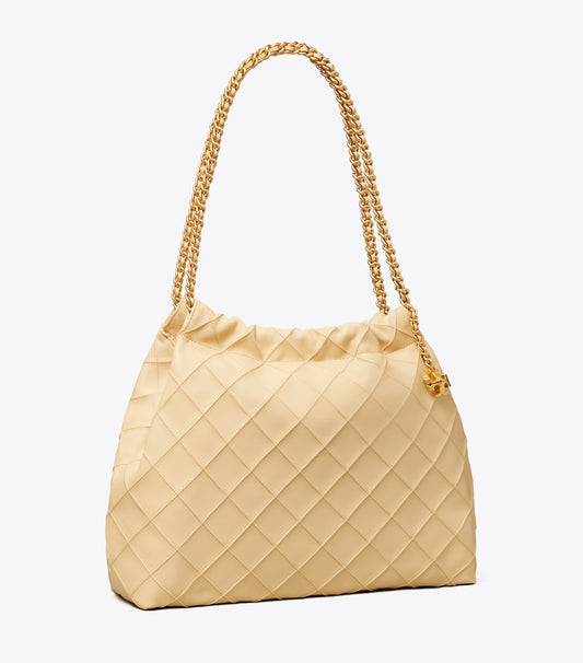 Tory Burch Fleming Soft Hobo Bag - Vanilla Soft Serve