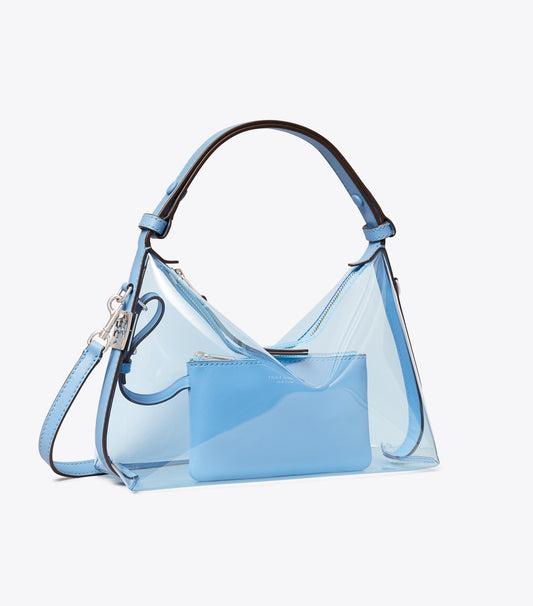 Tory Burch Mellow Clear Shoulder Bag - Pool Blue