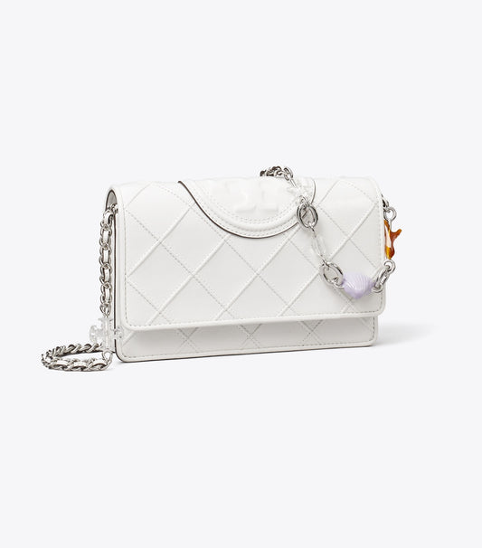 Tory Burch Fleming Charm Chain Crossbody - Cirrus Cloud