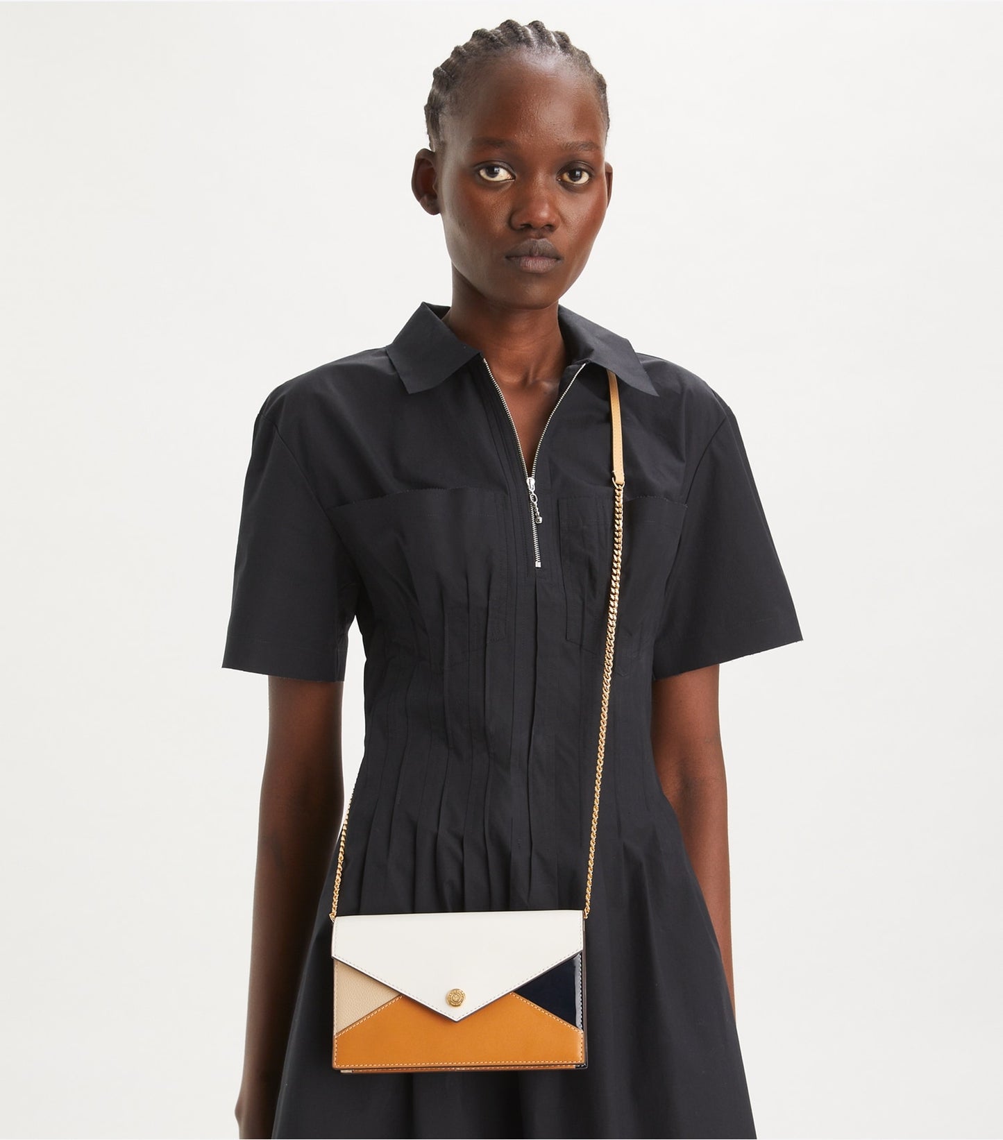 Tory Burch Leather Envelope Crossbody - Blanc Multi