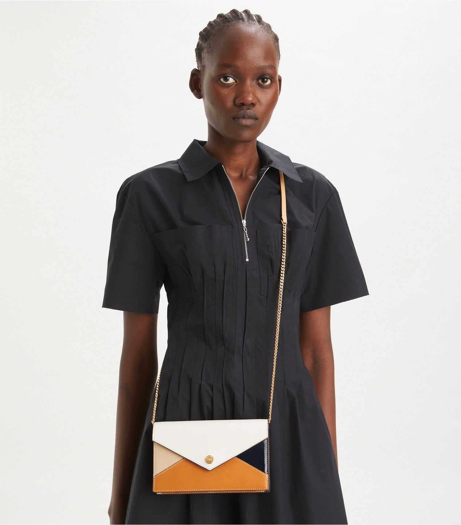 Tory Burch Leather Envelope Crossbody - Blanc Multi