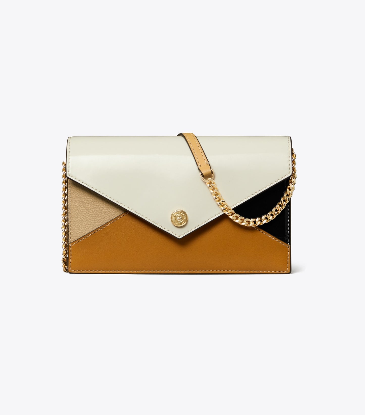 Tory Burch Leather Envelope Crossbody - Blanc Multi