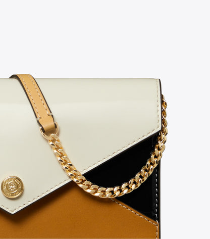Tory Burch Leather Envelope Crossbody - Blanc Multi