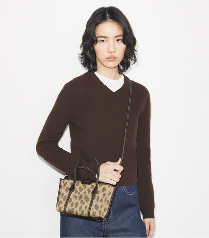 Tory Burch Mini Perry Canvas Tote - Cheetah