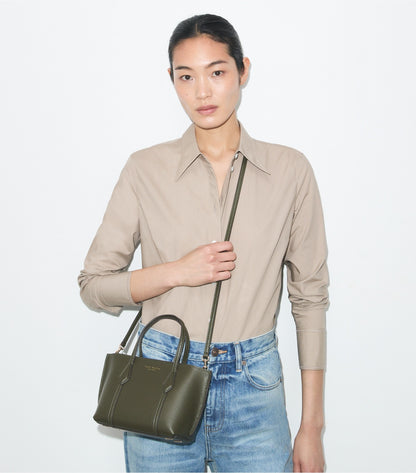 Tory Burch Mini Perry Tote - Dark Olive