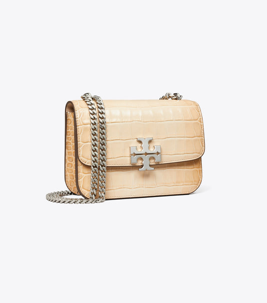 Tory Burch Small Eleanor Croc-Embossed Bag - Pale Blush