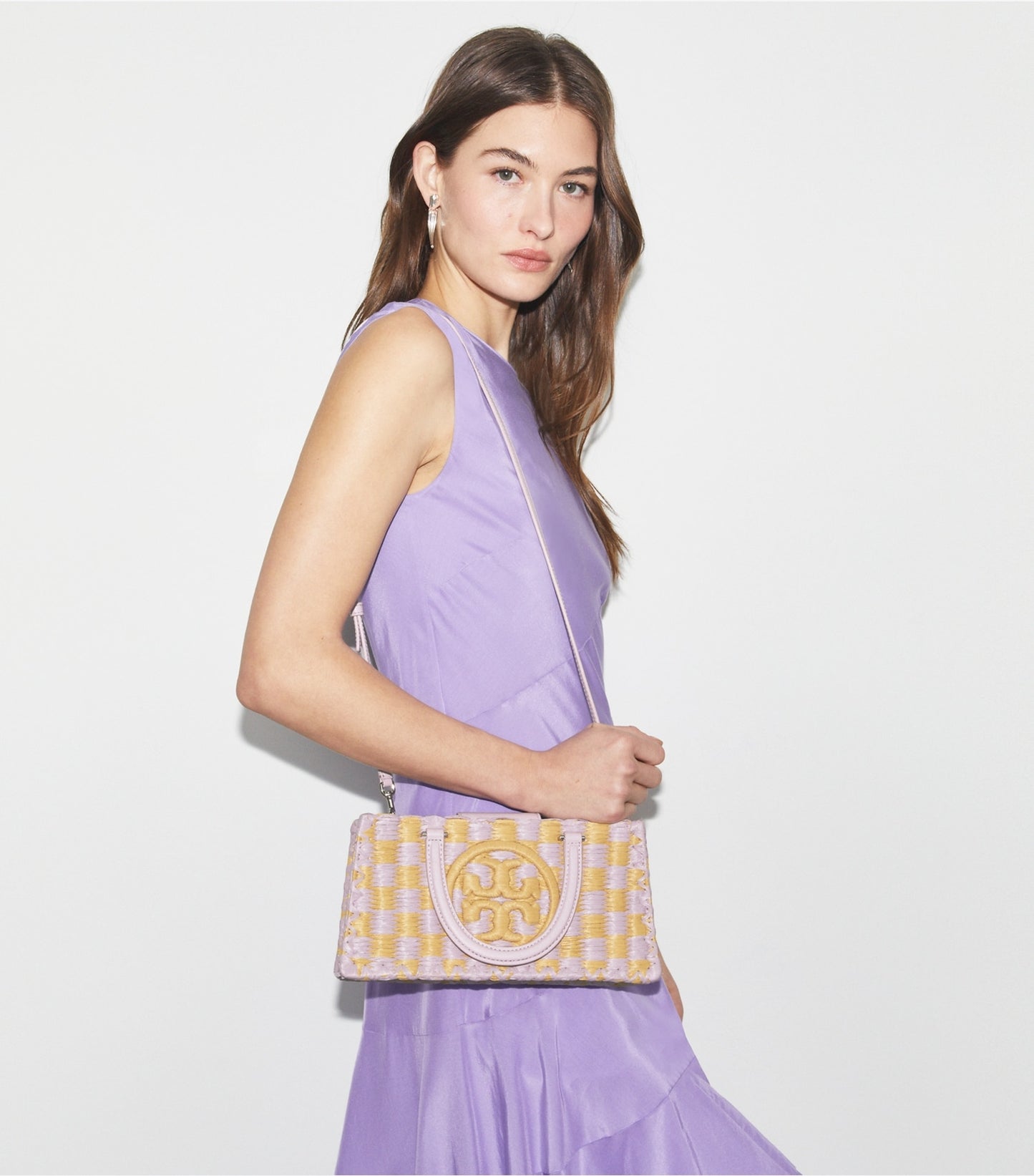 Tory Burch Ella Hand-Crocheted East-West Tote - Pale Purple