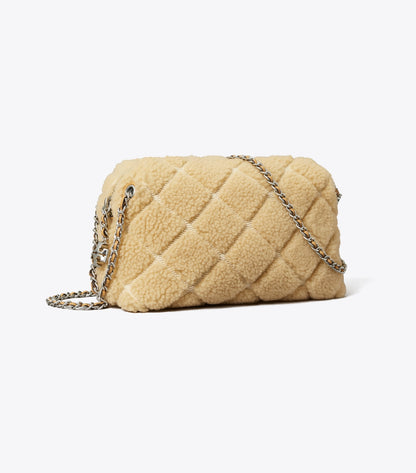Tory Burch Fleming Soft Shearling Crossbody Bag - Ivory