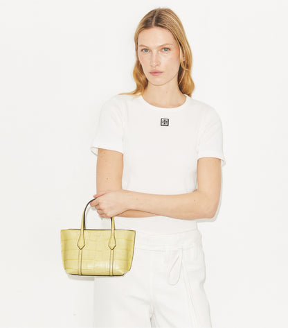 Tory Burch Mini Perry Embossed Tote - Yellow Sky
