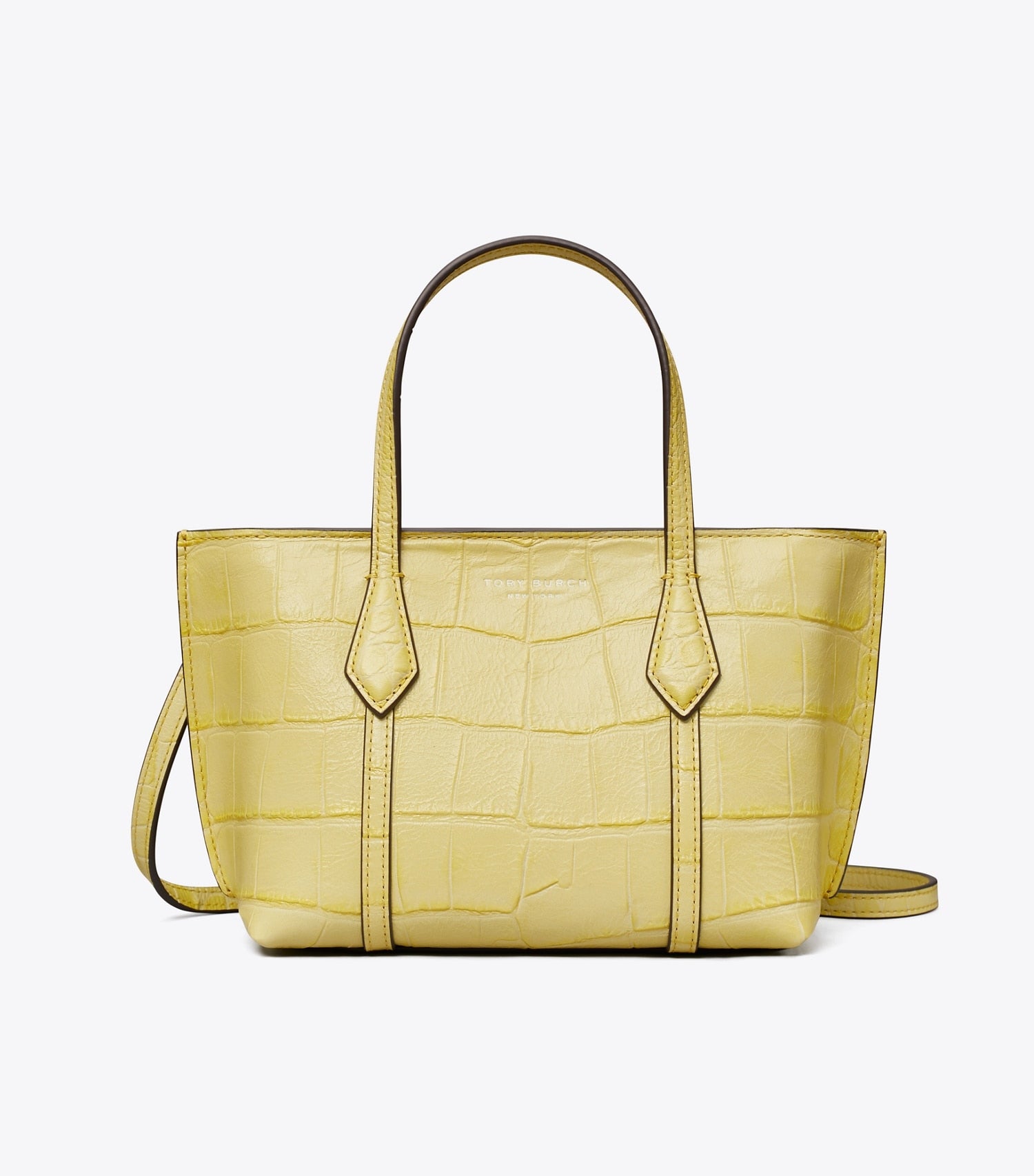 Tory Burch Mini Perry Embossed Tote - Yellow Sky